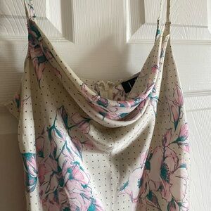 Floral satin mini dress